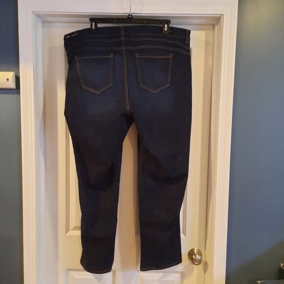 Liverpool Jeans Womens 24W Straight‎ Hugger Shaping Mid Rise Dark Wash Stretch - Picture 3 of 14